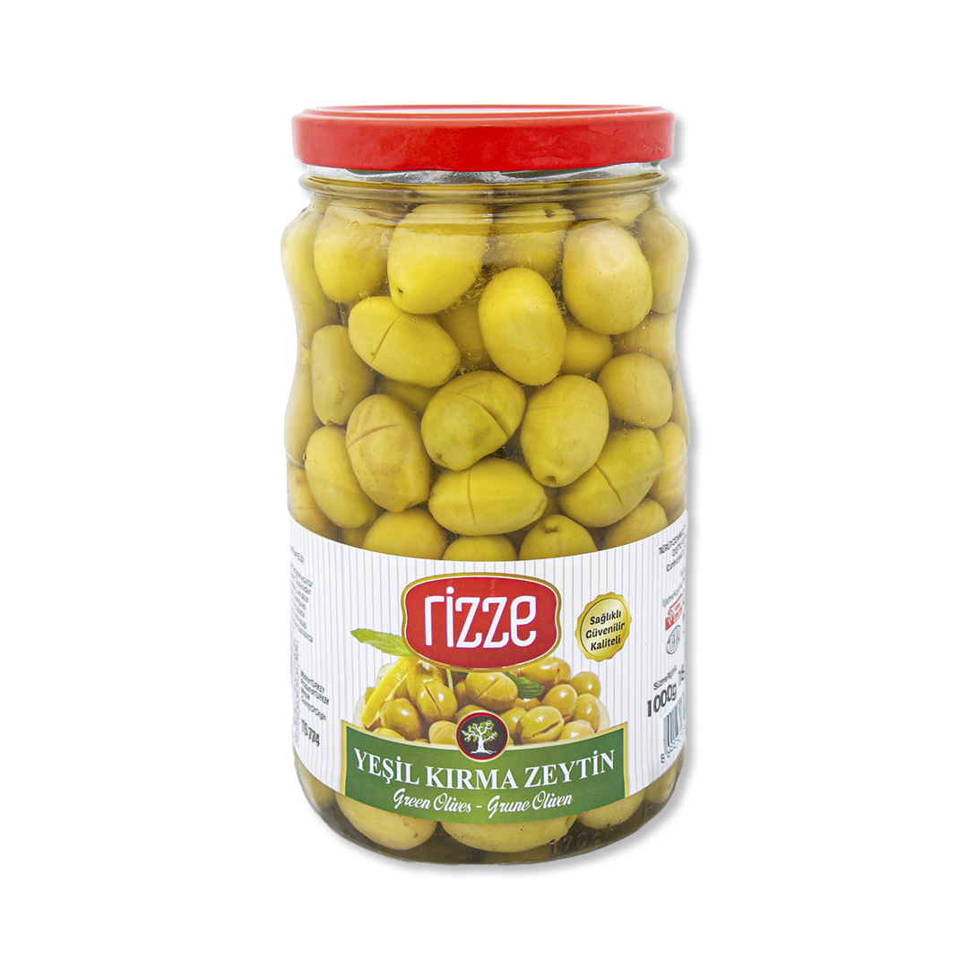 YEŞİL KIRMA ZEYTİN 1000 GR